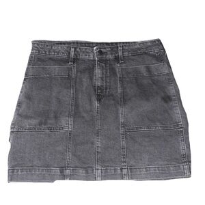 Classic Gray Denim Skirt